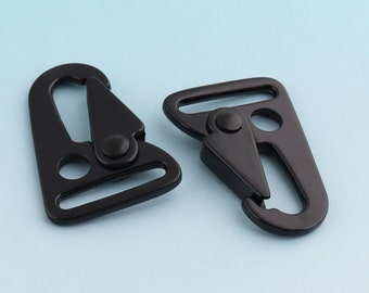 Negro Snap Hook 2pcs 1" Metal Lobster Clasp Lanyard Hook Swivel Clasp Bag Hardware Webbing Strap Hook