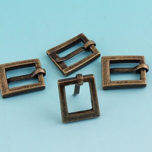 Antike Bronze Adjuster Schnalle 10pcs 9mm Gürtelschnalle Tri Bar Schnallen Strap Schnalle Einsteller Slider Schuh machen Schnalle