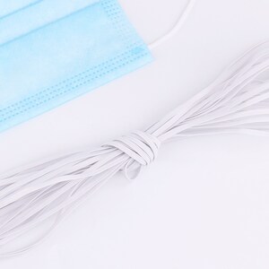 Elastic Cord 100yards Elastic band 3mm(1/8") 6mm(1/4") Flat Elastic cord for mask/Garment Spool Nylon Elastic Bands Sewing