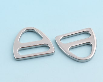 Silverjusterspänne 6 st 18 mm Metall/Letering Glidspänne Tri-Stångsspännen Runt remspänne Justerspänne Glidspänne Väskhanddukar