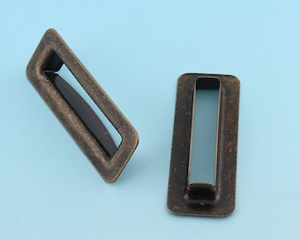 Large Antique Bronze Eyelest 10pcs 40mm Rectangle Grommet Eyelets with Washer for Sewing  Leather Hardware Craft Canvas Making