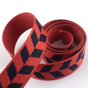 Cotton Webbing 38mm(1.5&quot;) Black Stripe Webbing Belt Handles Fabric Handbag Leash guitar strap Webbing Bag Strap Dog Collar