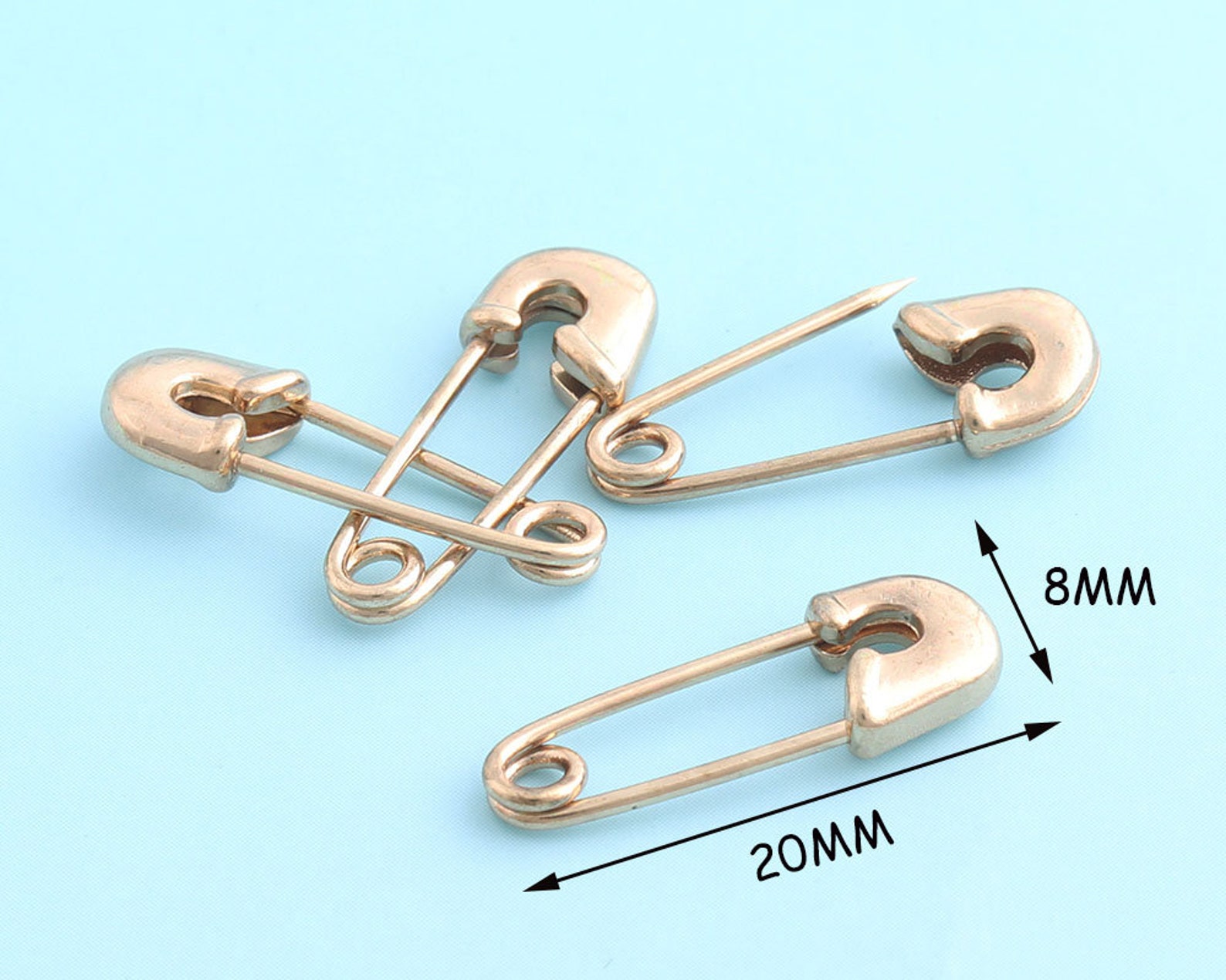 Mini Safety Pins 30pcs 208mm Copper Safety Pins Gold Plated Etsy