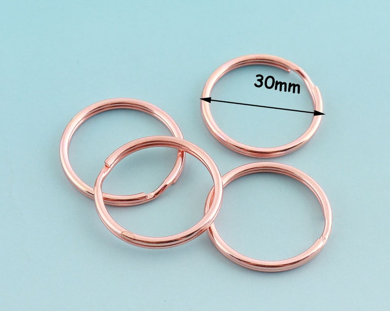 15mm/20mm/25m/30mm Rose Gold Key Ring O Ring Large Key Fob Etsy
