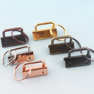 1"/1.25" llavero hardware con llaveros llaveros llavero llave lanyard metal llave correa correa extremo crimpados