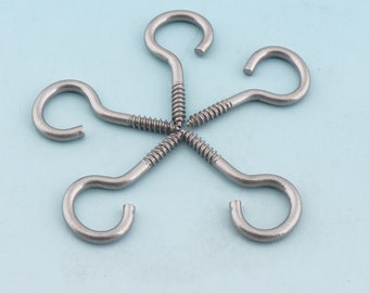 Tornillo ojo gancho 100 piezas 25 * 12 mm mate plata fijas de ojo para colgantes metal tornillo ojo fijaciones plata tono ojo tornillo bails joyería fabricación de joyas