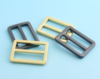 6pcs 32mm Release Belt Buckle Adjuster Buckle Tri Bar Buckles Strap Buckle Adjuster Slider Handbag Handware Bag Clasp