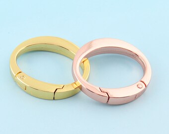 Rose gold Spring Buckle 10pcs 30mm Spring Clasp Oval Snap Hook Metal Snap Clasp Webbing Hook Bag Clasp Handbag Accessories