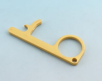 Opener Zinc alloy No-Touch Door Opener Button Pusher Stylus  Tool and Keychain Touchless Antimicrobial Tool