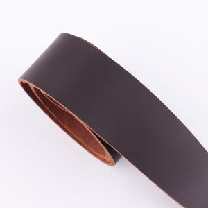 Leather Strap 1.5&quot;(38mm) Dark Coffee Leather Strip Genuine Leather Leather Handles Bag Straps Belt Straps Natural Leather Supplies