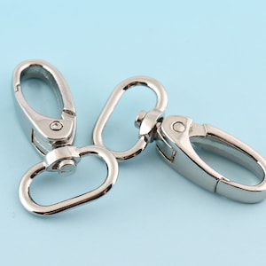 Key Chain Swivel Lobster Claw Clasp With Attached Chain Iron Based Alloy  Silver Tone Keychain Swivel Clasp 