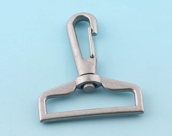 Swivel Snap hook 60*38 mm Matte Silver Swivel Clasp Lobster Clasp Push Gate Snap Hook  Spring hook Metal Lanyard Hook Purse Notions