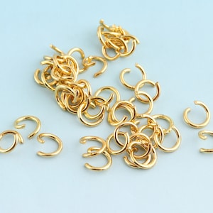 Gold Jump Rings 100pcs 8mm Open Jump rings Split Rings Metal Split Ring for Chain Wholesale Jump Ring Findings