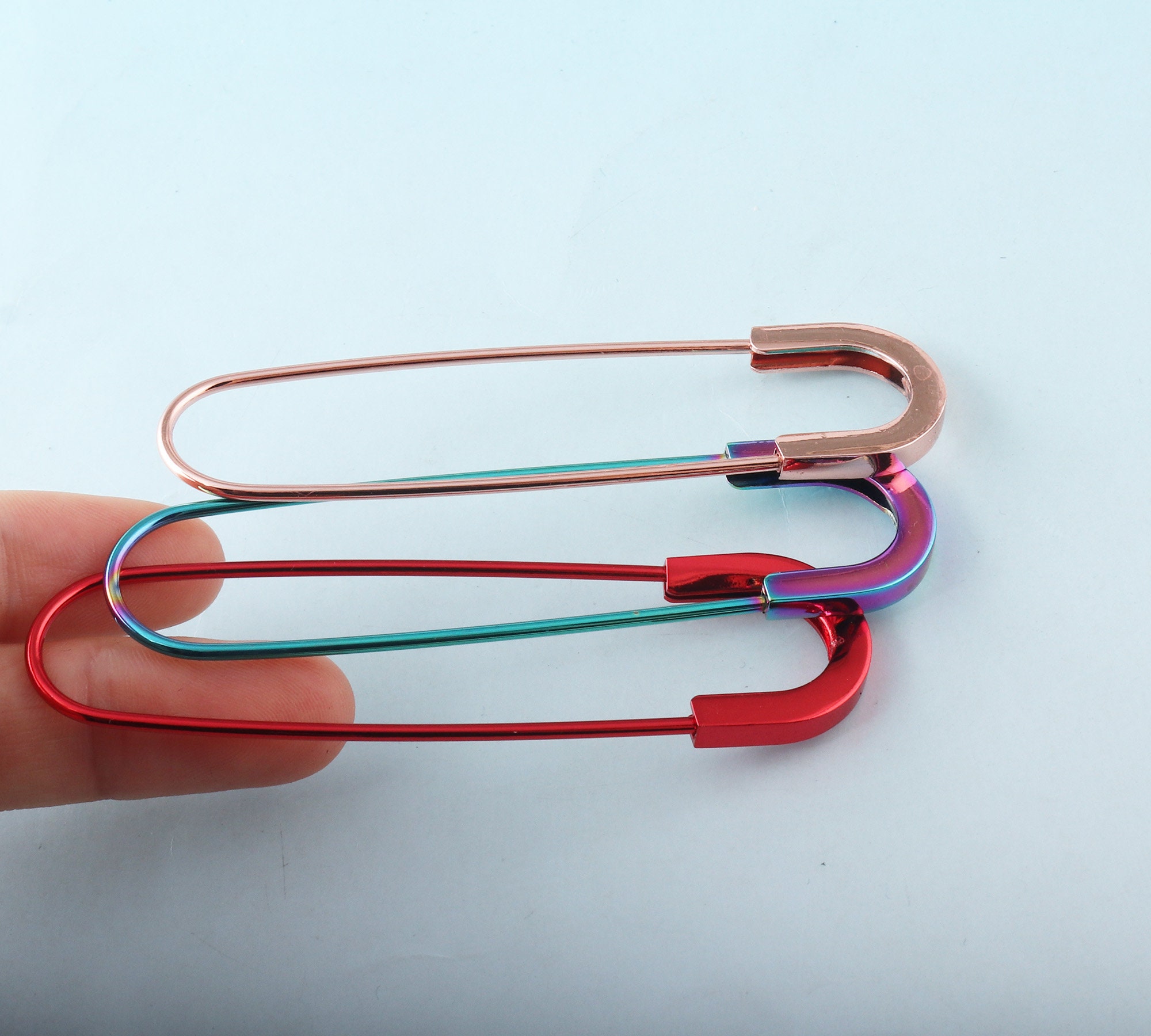 6pcs Rainbow Safety Pins, Large Safety Pin, Giant Safety Pins , Big Pins  Safety Pins,metal Pins Brooch Safety Pins ,sewing Safety Pins 