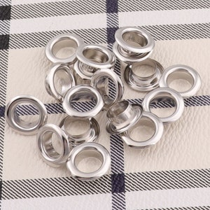 Silver Eyelet Round Grommet Eyelet 50pcs*13mm Metal Eyelet  for Sewing Bead Cores Clothes Leather/ Canvas/Shoe Making