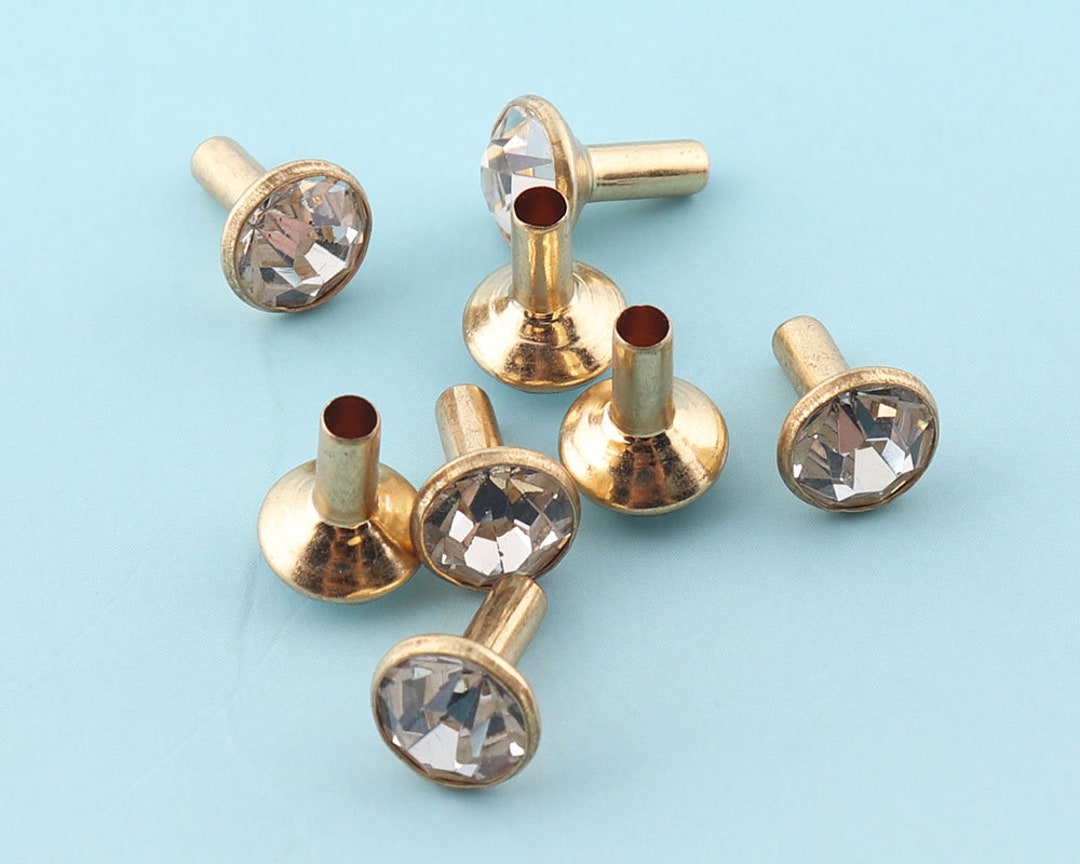 Gold Rapid Rivets 20PCS 8mm Rivets Metal Button Rivets With Silver ...
