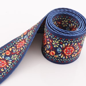 Heavy Weight Webbing 2&quot;(50MM) Leash Webbing flowered fabric Webbing Key Fobs Strap  Webbing belt for Totes, Backpacks,Bag
