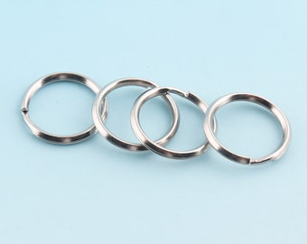 20pcs 28mm Key Ring Salto Silver O Anello Grande Chiave Fob Anello Metal Split Ring per Key Chain Wholesale Key Ring