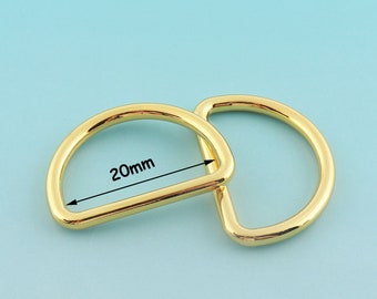 6pcs 3/4" Golden D rings Metal D Ring Belt Buckle Purse Loop Bag Clasp Leather Craft Accessories Webbing Hardware