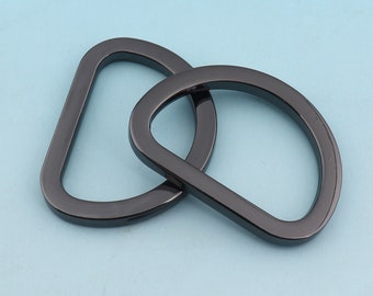 Gunmetal D rings 6 pcs 32 mm Metal D Ring D buckles Alloy D Rings for Purse Bag Handbag Notions Webbing clasp Strap Hardware