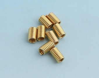 Abrazaderas de extremo de cinta de oro 100pcs 7 * 4mm Mini cinta de la cinta extremo cierre de la abrazadera de prensado - cierres de cuero extremo crimpados
