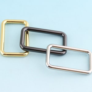 Gold /silver /gunmetal Rectangle Ring 8pcs 20/25/35/45mm Square Rings ...