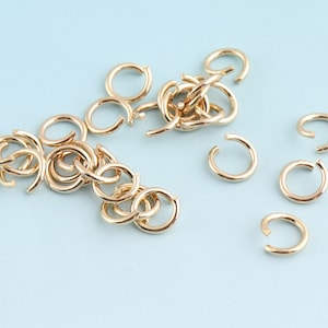 Light Gold Jump Rings 100pcs 8mm Open Jump rings Split Rings Metal Split Ring for Chain Wholesale Jump Ring Findings