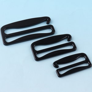 Adjuster Buckle 4pcs 30 mm/38 mm/50 mm Black G shape Release Belt Buckle Strap Buckle Adjuster Slider Fastener Bag Hardware