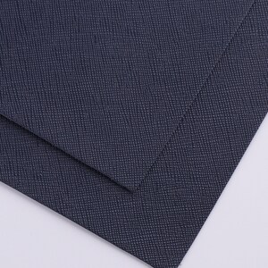 Dark Blue Synthetic Leather A4 8*12&quot;  Faux Leather Sheets Soft Vegan Leather Crafts Leather Fabric PU Leather Supplies Artificial Leather