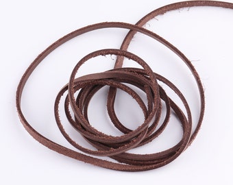 Leather strip 5mm Genuine Leather Strip Cowhide Leather Strap Leather Handles Bag Straps Belt Straps Natural Leather Supplies