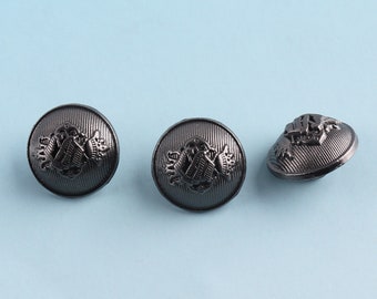 Alloy Buttons -6pcs 15mm- Antique Shank Buttons Sheild Clothing button Celtic Buttons Coat Button Sewing Fastener leather craft