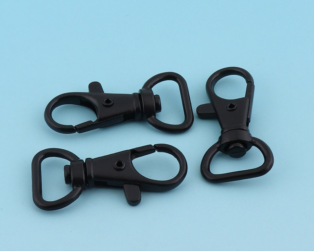 Black Clip Hooks,1.5'' and 1'' Metal Snap Hook Lobster Clasps  Carabiner,lanyard Hook Webbing Strap Hook Handbag Snap Purse Hook for  Webbing 