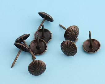 Antique Bronze Rivets 50sets 11mm Metal Nailheads Bag Button iron Studs Embossed Studs for Bag Leather Craft Hardware Accessories