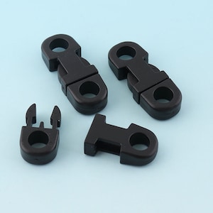 Black Plastic Buckle 20pcs 5mm Mini Release Buckle Adjuster Buckle Strap Buckle Adjuster Slider Buckle Bag Hardware