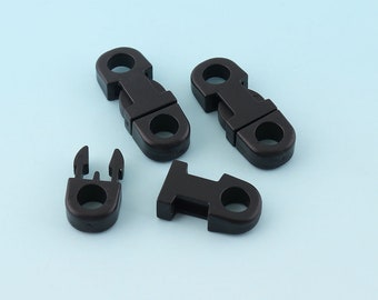 Black Plastic Buckle 20pcs 5mm Mini Release Buckle Adjuster Buckle Strap Buckle Adjuster Slider Buckle Bag Hardware