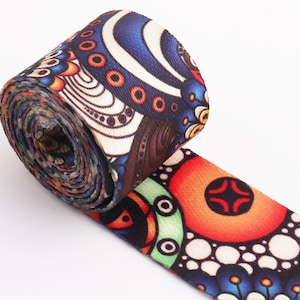 38mm Colorful Webbing Rainbow Stripe Webbing Bag Strap Fabric belt Canvas Webbing Key Fobs Strap Webbing Purse Strap