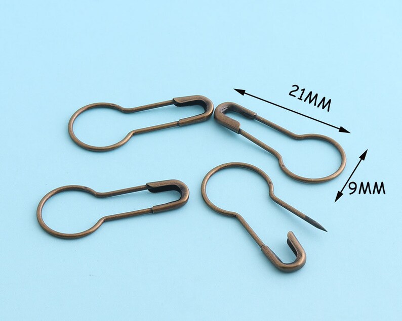 Mini Bulb Safety Pins 100pcs 219mm Bronze Safety Pins Gold Etsy