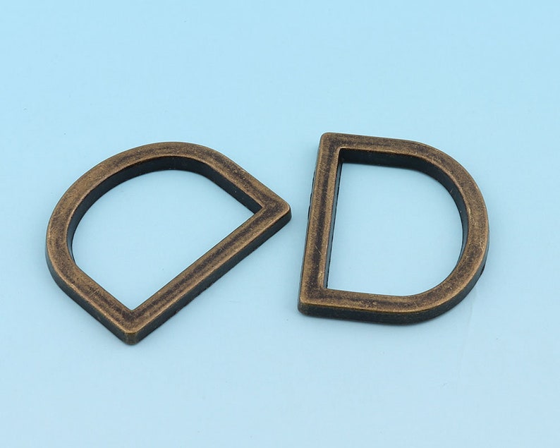 Antique Bronze D Ring 4pcs 25mm Alloy D Buckle Belt Strap Buckle Webbing D Ring Handbag Accessories Leather Craft Hardware