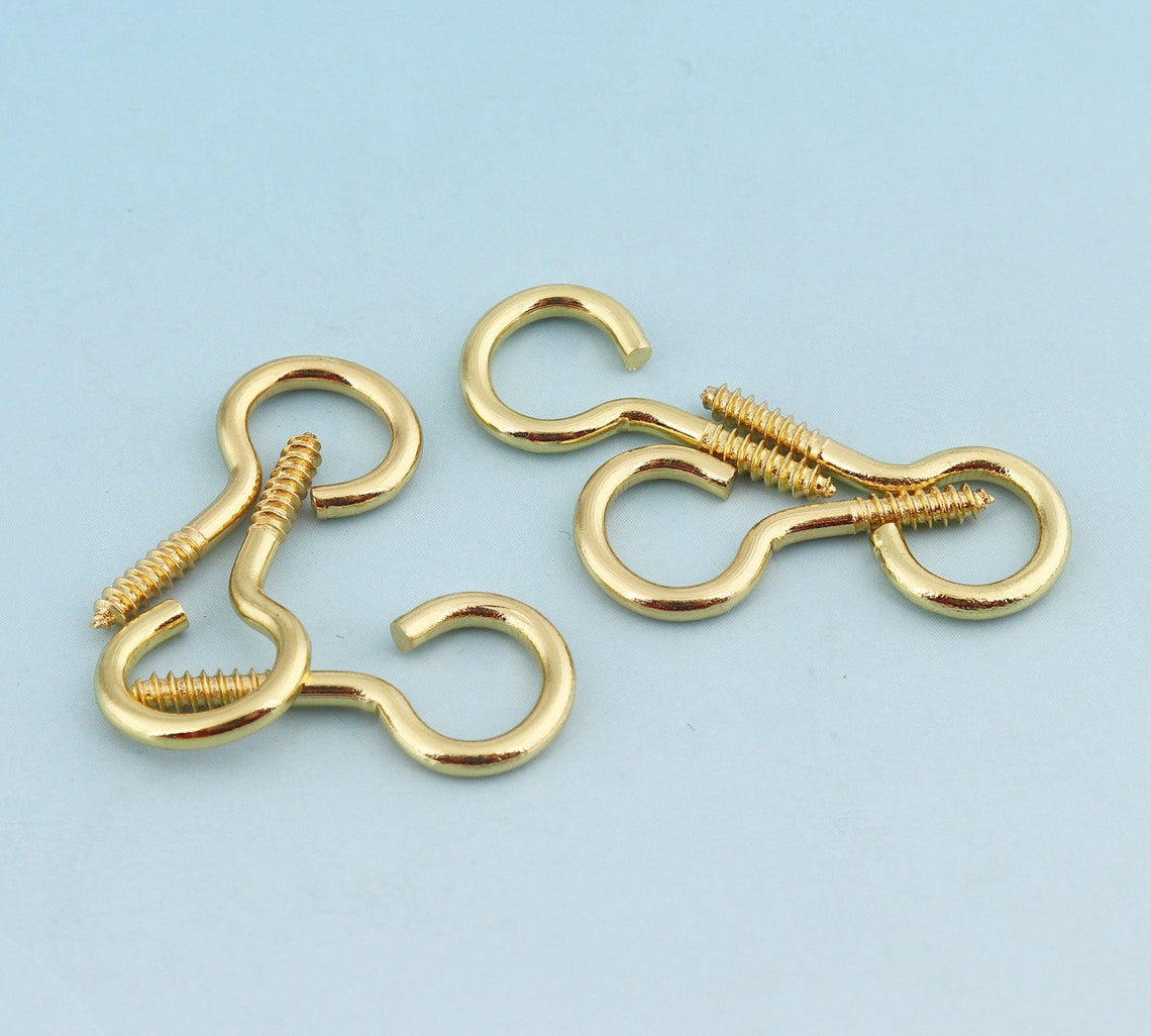 Screw Eye Hook 100 Pcs 2512 Mm Gold Screw Eye Pins for Etsy