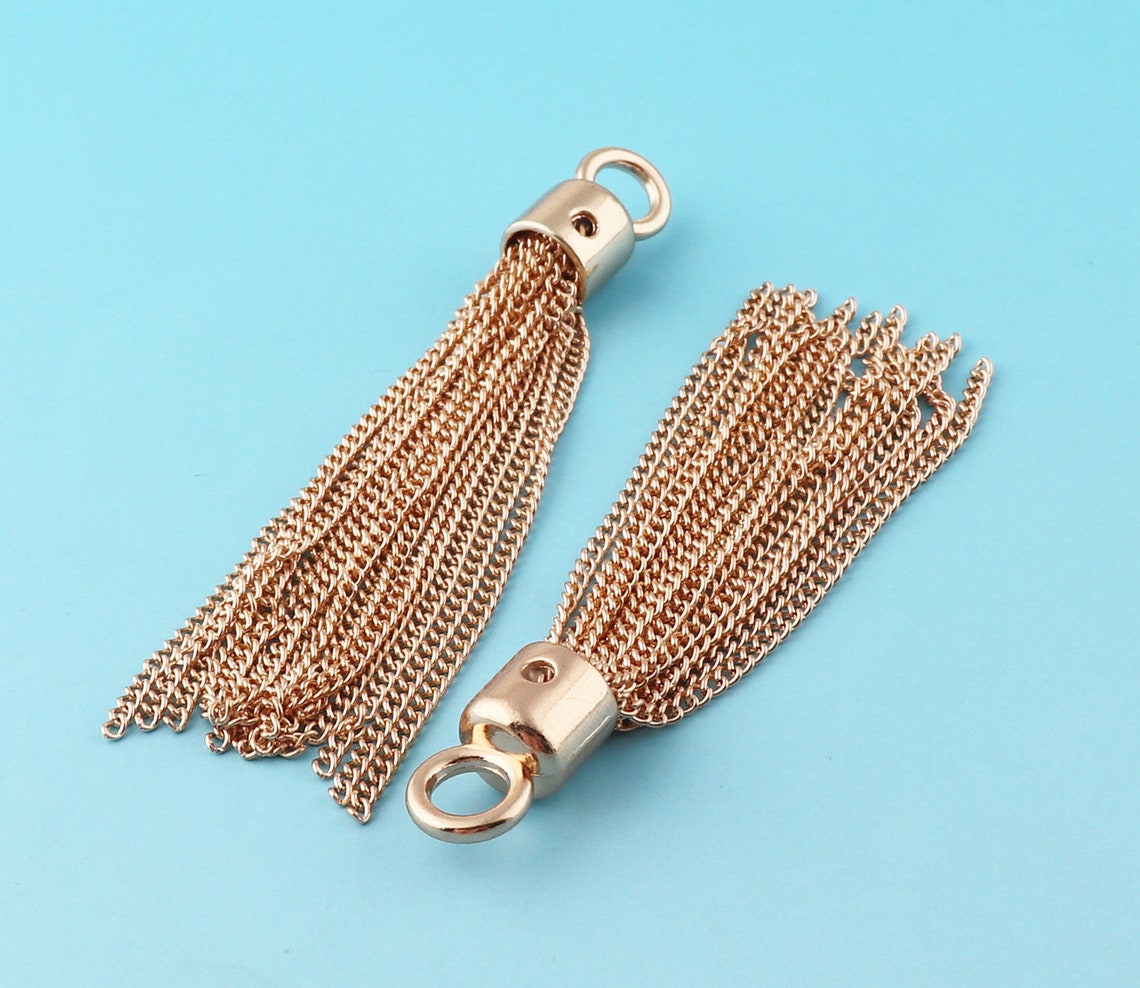 Light Gold Tassels 2pcs Beautiful Silk Tassel With Cap Jewelry Etsy UK