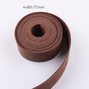 Correa de cuero de cuero de cuero de cuero de cuero 1.2 &quot;(32mm) tiras de cuero marrón tiras de cuero genuino manijas bolso correas correa correas de cuero natural Suministros
