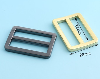 Release Belt Buckle 15pcs 32mm Adjuster Buckle Tri Bar Buckles Strap Buckle Adjuster Slider Handbag Handware Bag Clasp