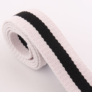 Black Fabric Webbing -3 yard x 38mm-Stripes Straps Webbing Canvas Webbing Key Fobs Strap Webbing Bag Strap Dog Collar Webbing