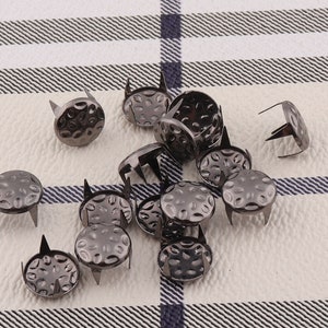 Gunmetal Nailheads Studs 100pcs*10mm metal Nailhead Decorative Upholstery Tacks Nails Flat Nailheads Studs  Purse notions