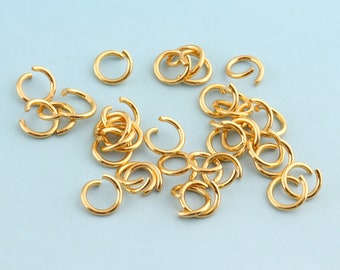 6mm Gold Jump Rings 100pcs Open Jump rings Split Rings Metal Split Ring for Chain Wholesale Jump Ring Findings