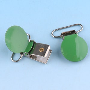 Grüne Clips 25mm Hosenträger Clips Metall Kam Clips Dummy Clips Schnuller Clips Hosenträger Slide Adjusters Hosenträger Versorgung
