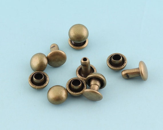 Antike Bronze Nieten 500pcs 8mm Grommet Niete Metall Knopf Double