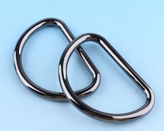 Gunmetal D Ring 10pcs 50mm Metal D Buckle Belt Strap Buckle Webbing D Ring Handbag Accessories Leather Craft Hardware