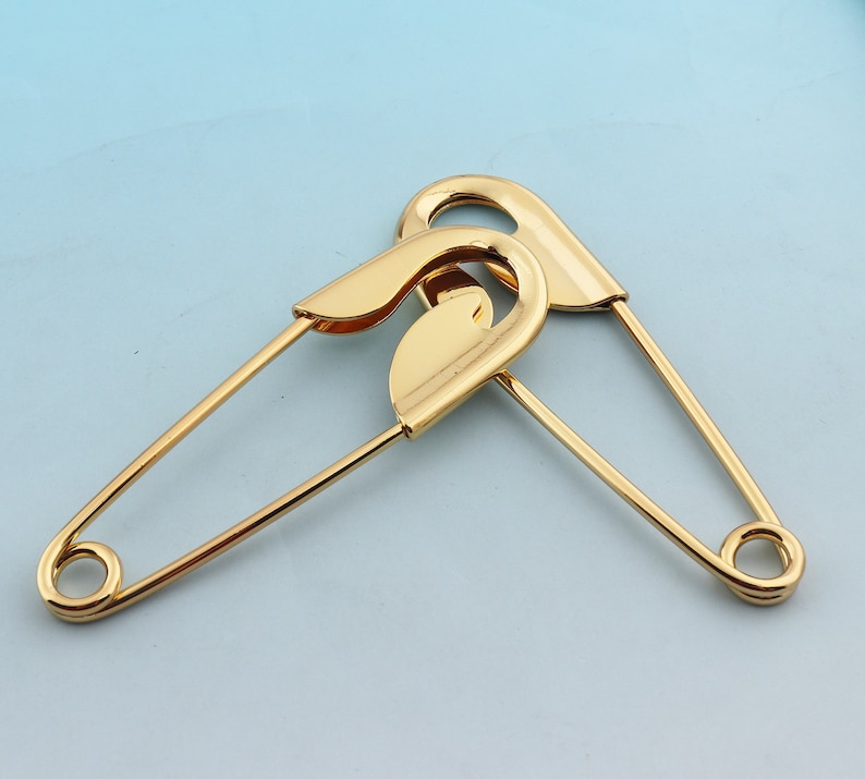2pcs Gold Safety Pins 10cm Large Shawl Pins shawl pins Metal Pins Brooch Pins Laundry Pins Kilt Pin Back Jumbo Horse Blanket Pins