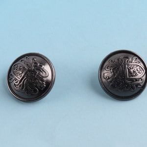6pcs 21mm- Antique Shank Buttons Sheild Clothing button Vintage Buttons Celtic Buttons Coat Button Sewing Fastener leather craft